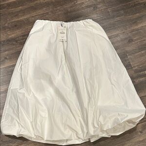 Zara White A-Line Skirt
